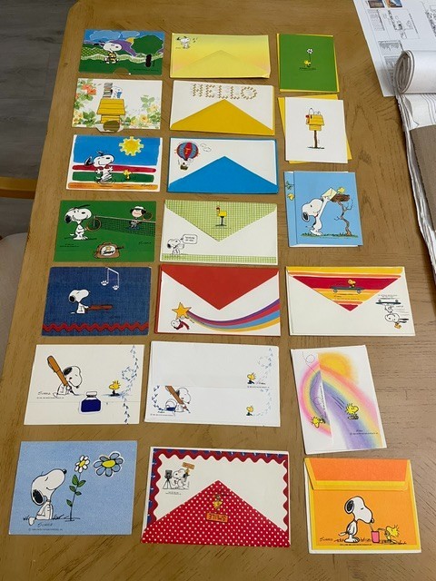 20 Vintage 70s Peanuts and Woodstock stationery and cards and post cards 20 Vintage 70s Peanuts and Woodstock stationery and cards and post cards