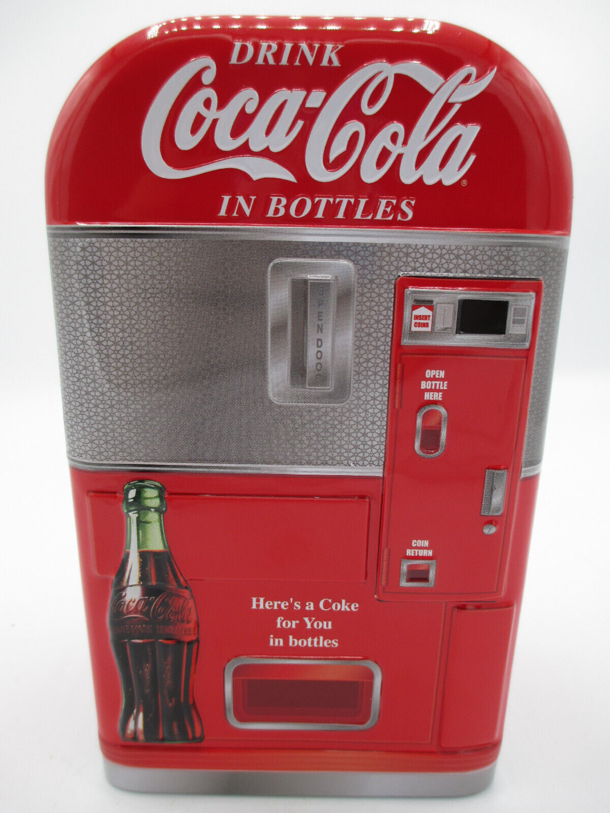 Coca-Cola Vending Machine Tin Bank Red Drink Coca-Cola Coke Bottle Retro