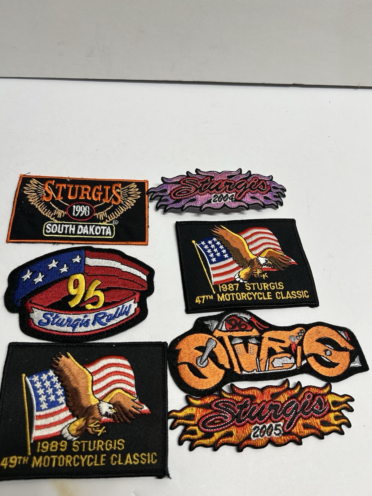 LOT OF 7 Vintage Sturgis Patches - Motorcycle RALLY New Old Stock Collectible LOT OF 7 Vintage Sturgis Patches - Motorcycle RALLY New Old Stock Collectible