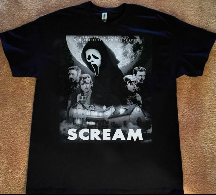 Scream 1996 T-shirt Cotton S-234XL Unisex Black