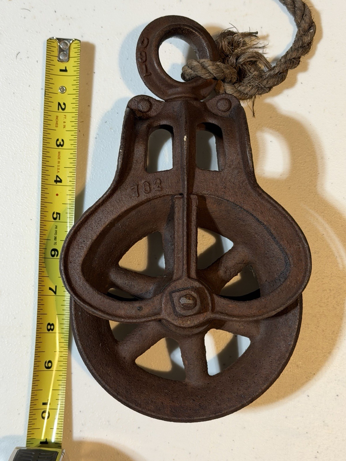 Antique Vintage Cast Iron Barn Pulley 762 6 Inch