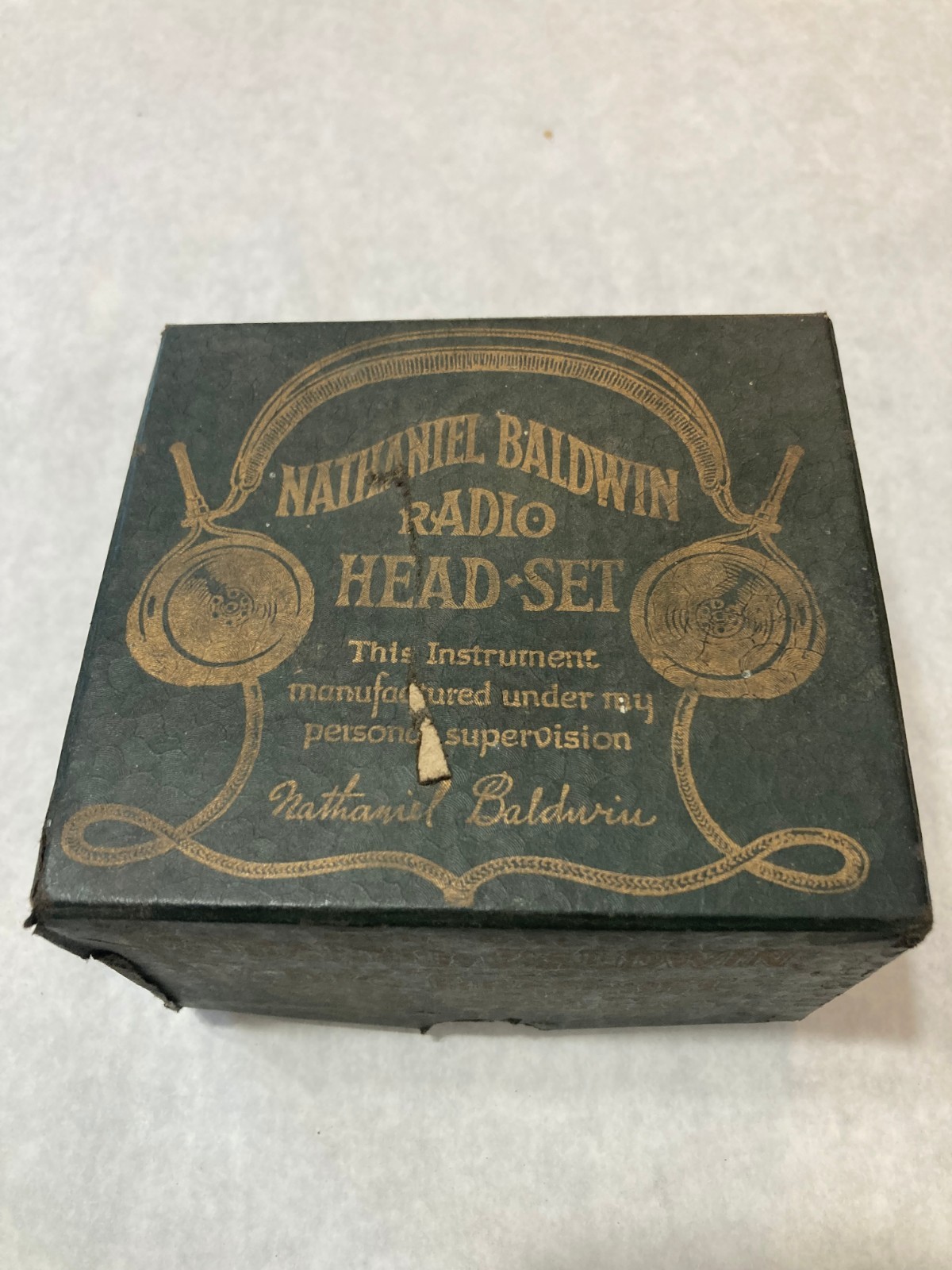 VINTAGE NOS NATHANIEL BALDWIN RADIO HEAD-SET CA 1920