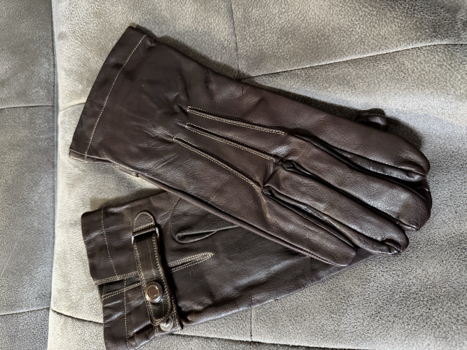 WWII Imperial Japanese Army Air Service Leather Pilot Flight Gloves Vintage