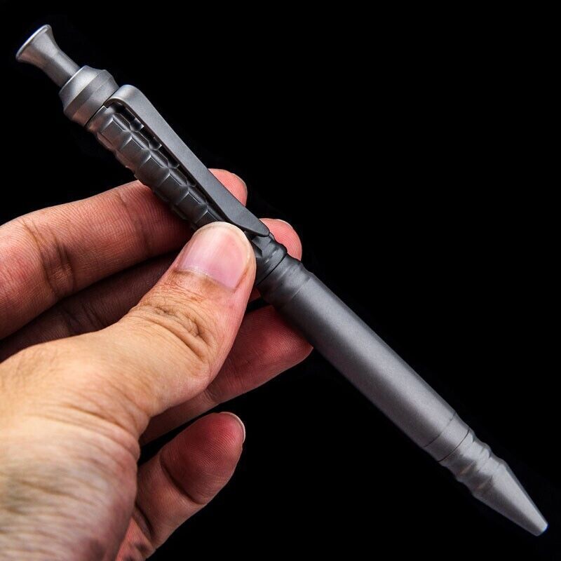 Titanium Pocket Ballpoint Pen Signature Pen Outdoor EDC Portable Writing Pen