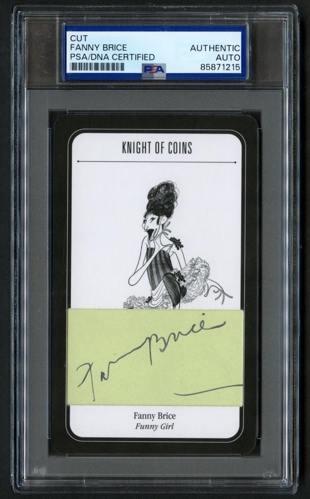 Fanny Brice signed autograph 3x5 Actress Comedian Custom Cut PSA Slabbed Fanny Brice signed autograph 3x5 Actress Comedian Custom Cut PSA Slabbed