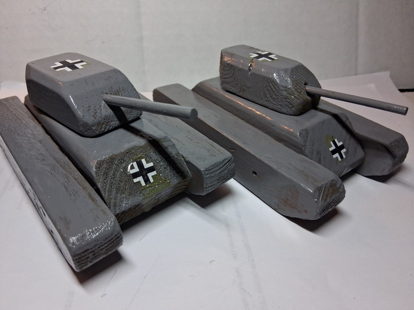 WWII German Tanks ( Wooden) Toy Soldiers