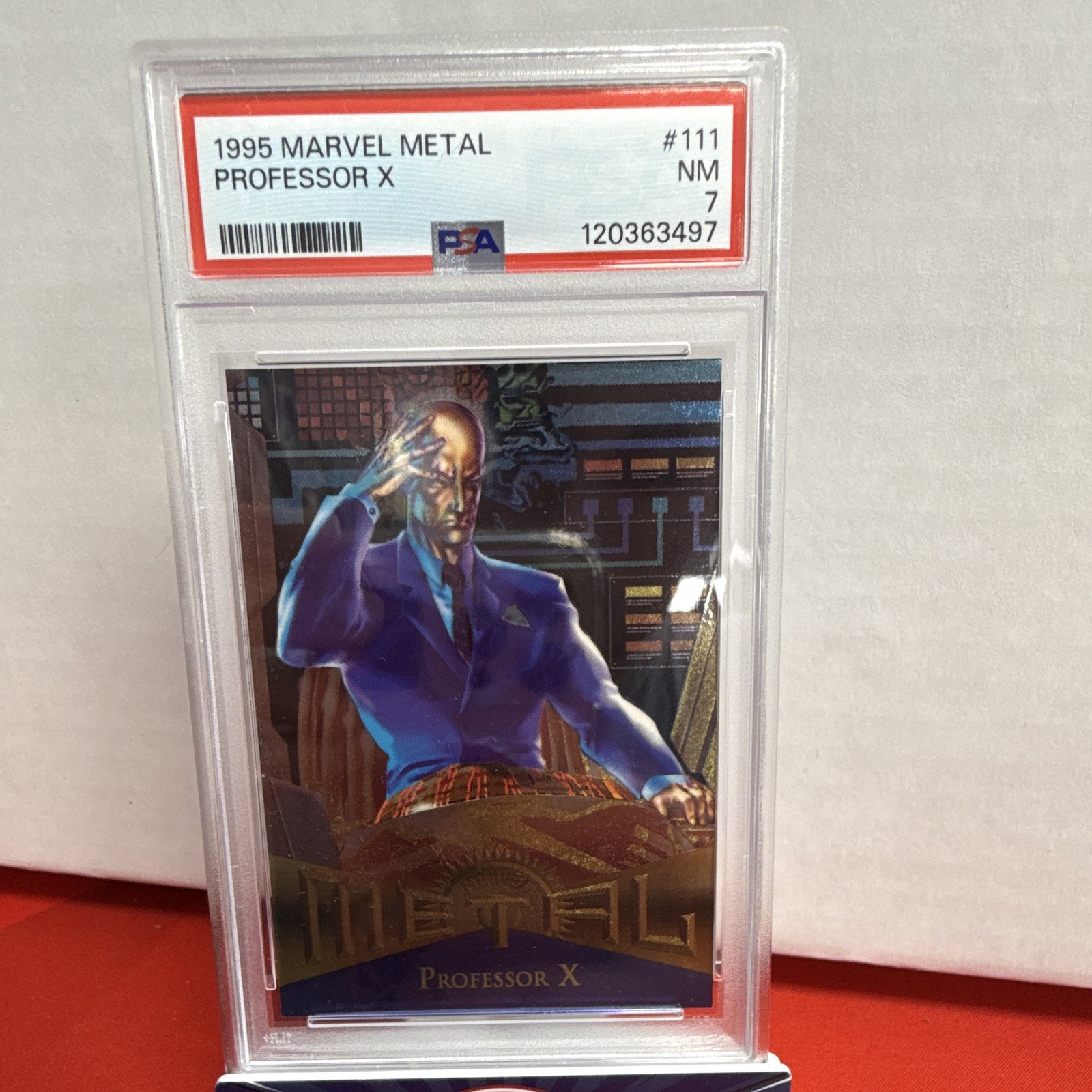 1995 Marvel Metal Professor X #111 PSA 7 Graded Card PSA Cert 120363497