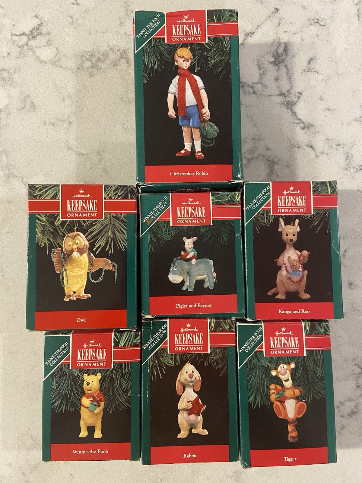HALLMARK 1991 WINNIE-THE-POOH-COLLECTION 7PC COMPLETE SET 100 ACRE WOOD FRIENDS HALLMARK 1991 WINNIE-THE-POOH-COLLECTION 7PC COMPLETE SET 100 ACRE WOOD FRIENDS
