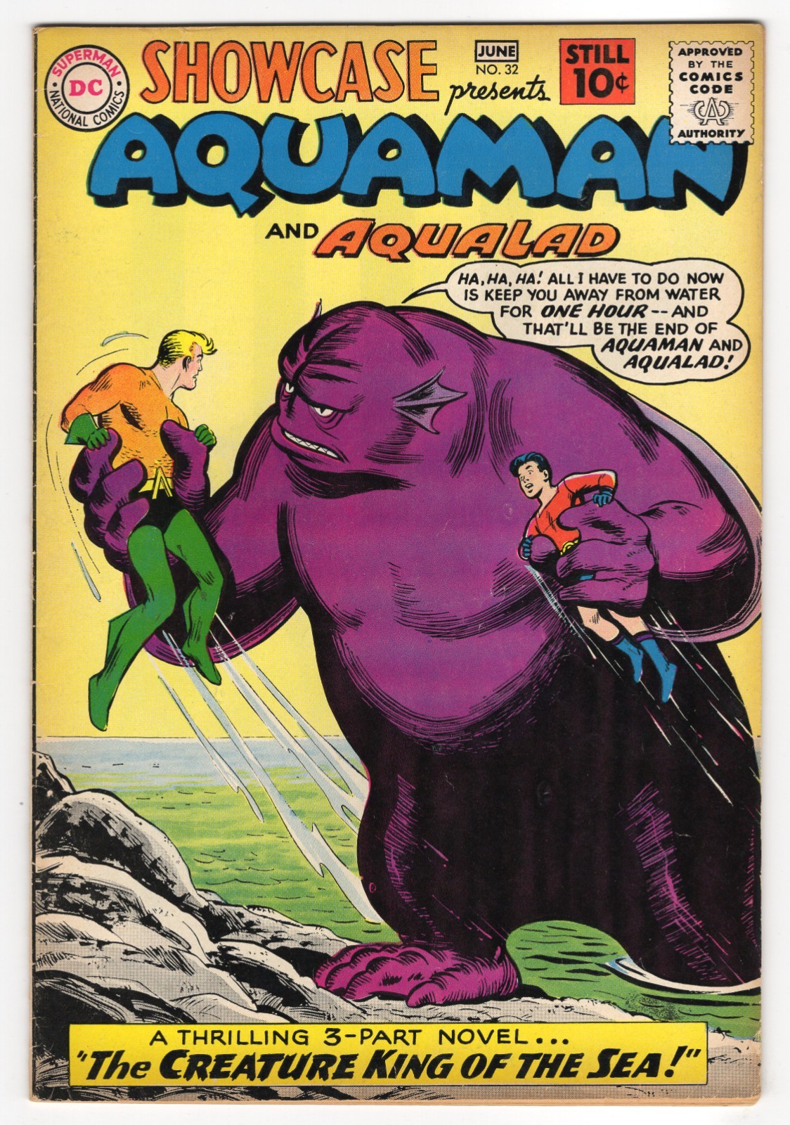 Showcase 32 1961 DC Comics VG+ 4.5 Aquaman Aqualad