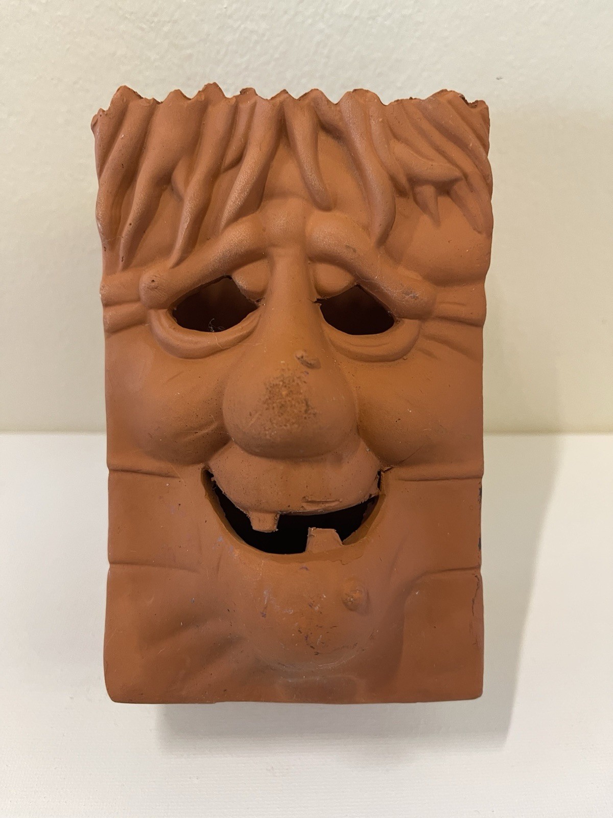 Vintage Scioto Terracotta Halloween Witch Face Paper Bag Candle Jack O Lantern Vintage Scioto Terracotta Halloween Witch Face Paper Bag Candle Jack O Lantern