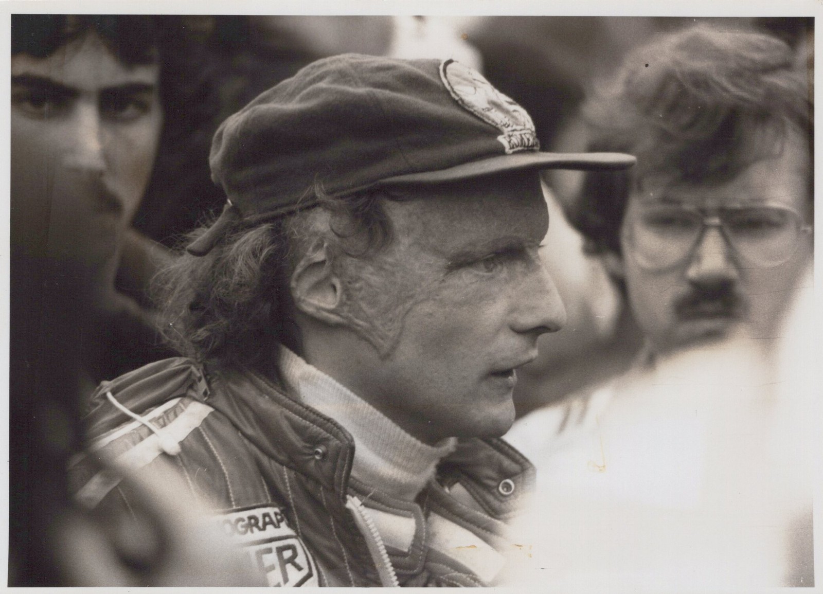 Niki Lauda F1 Grand Prix paddock scene Europe 1980s - Himes Estate Photo