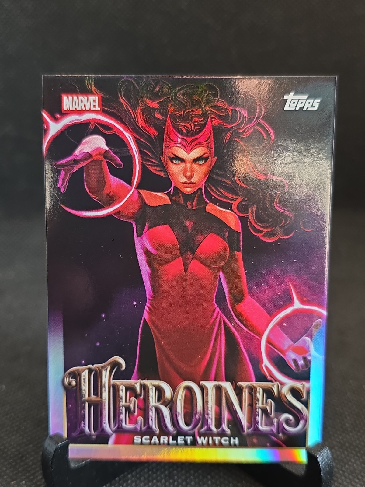 2026 Topps Marvel Neon NH-4 Neon Heroines Scarlet Witch Case Hit