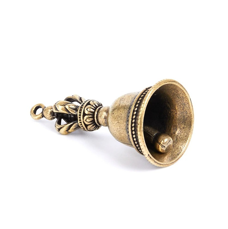 1pc Vintage Bronze Hand Bell Tibetan Style Metal Wind Bell Hanging Home Decor 1pc Vintage Bronze Hand Bell Tibetan Style Metal Wind Bell Hanging Home Decor