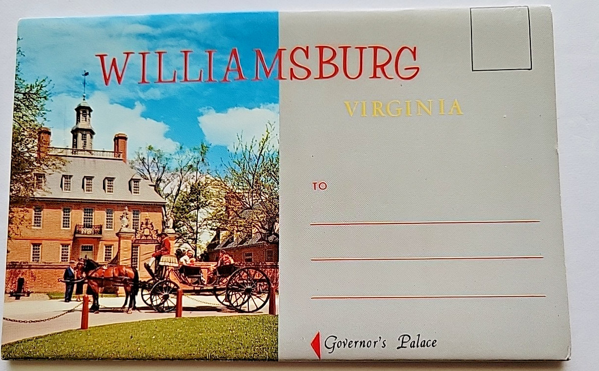 Vintage 50s Travel Photo Folder Album Souvenir of WILLIAMSBURG VIRGINIA PC0596 Vintage 50s Travel Photo Folder Album Souvenir of WILLIAMSBURG VIRGINIA PC0596