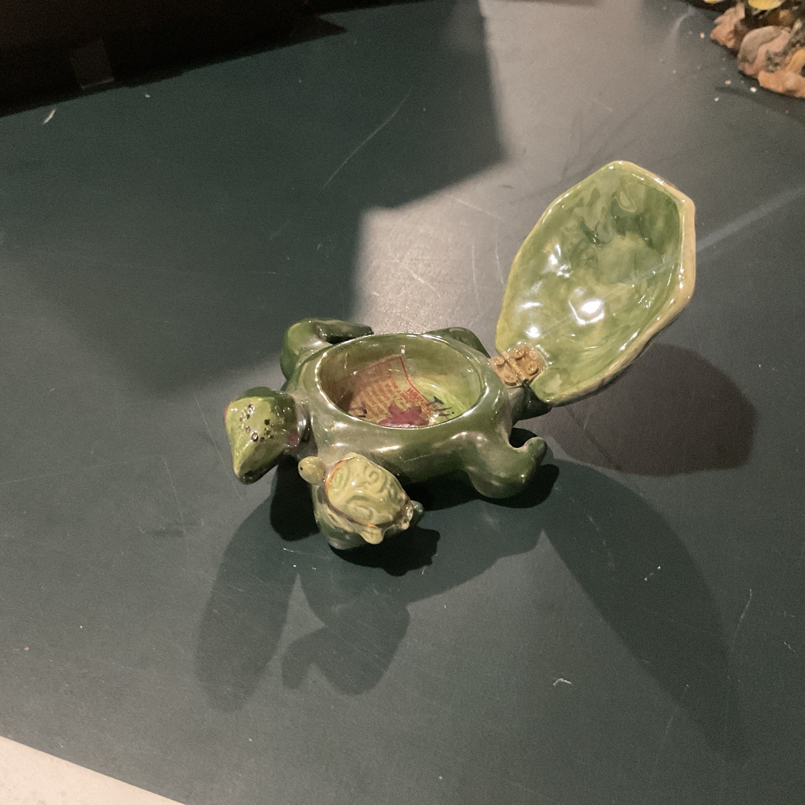 Blue Sky Clayworks Heather Goldminc Turtle Tealight Holder Hinged Blue Sky Clayworks Heather Goldminc Turtle Tealight Holder Hinged