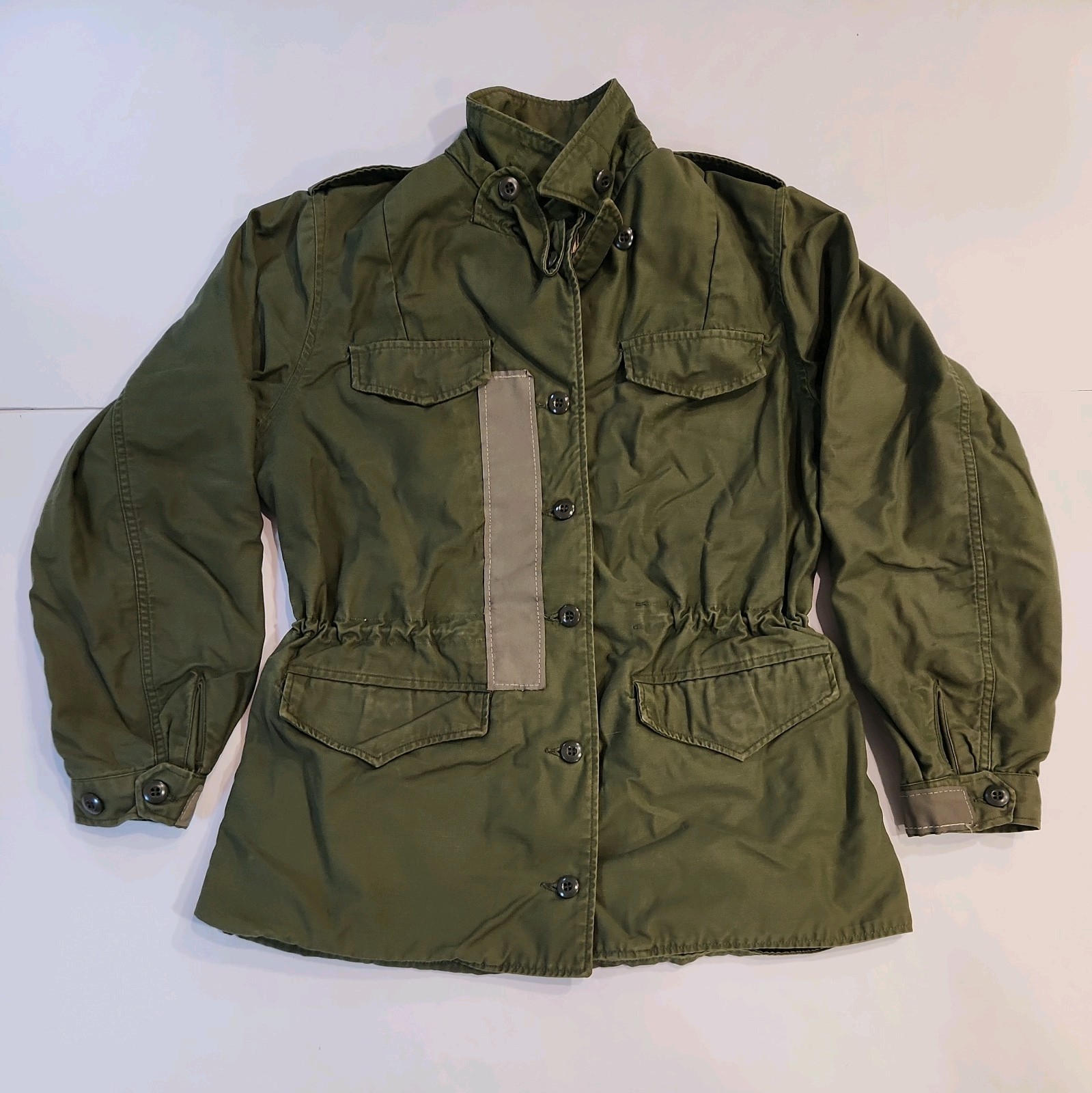 Vtg 1975 US Military Jacket Womens 16L M65 Field Coat OG-107 Vietnam Era *READ*