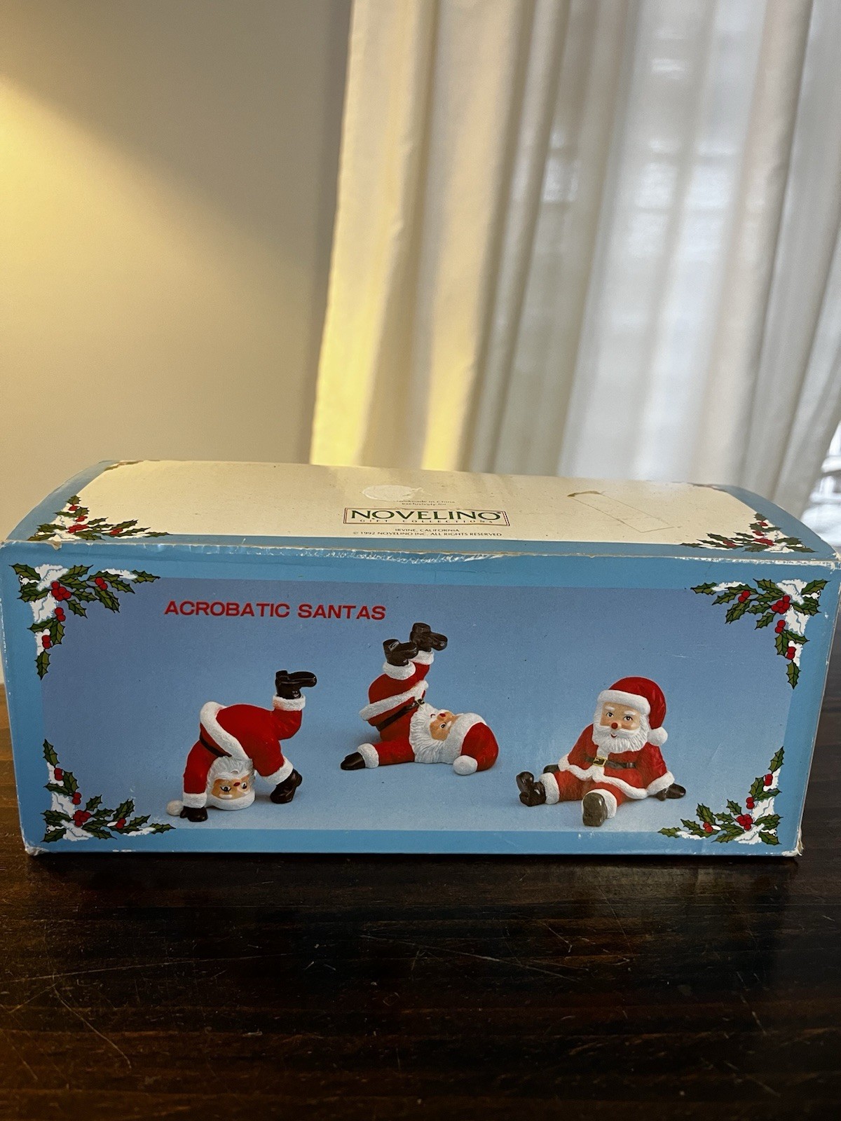Vintage 1992 Novelino Gift Collections Acrobatic Santas NIB