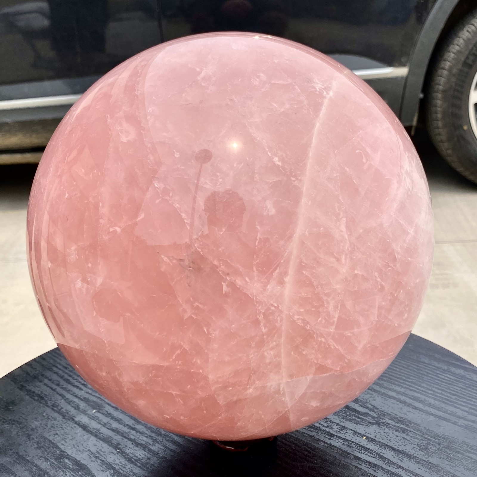 36LB Natural large size Pink Rose Quartz Crystal Sphere Ball Polished Healing 36LB Natural large size Pink Rose Quartz Crystal Sphere Ball Polished Healing