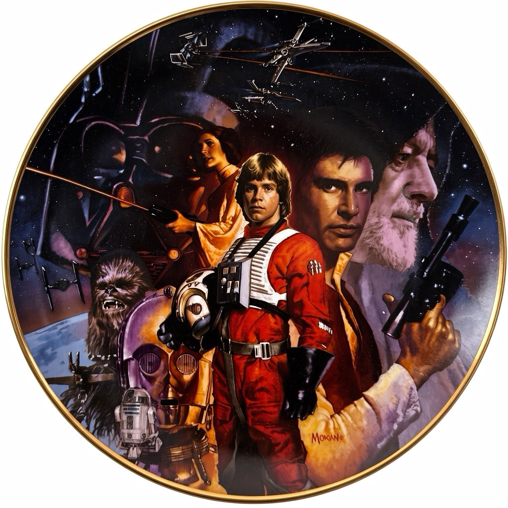 The Hamilton Collection Star Wars Trilogy Plates Set of 2