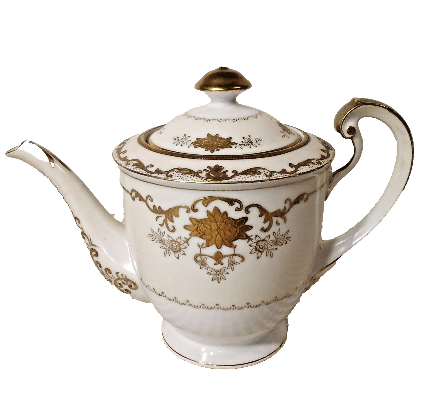 Vintage Sone China Japan Teapot & Sugar Bowl- Gold Encrusted Border-Hard to Find