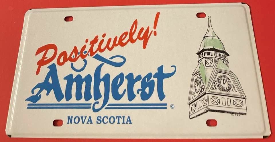 Positively Amherst Nova Scotia Canada Booster License Plate Positively Amherst Nova Scotia Canada Booster License Plate
