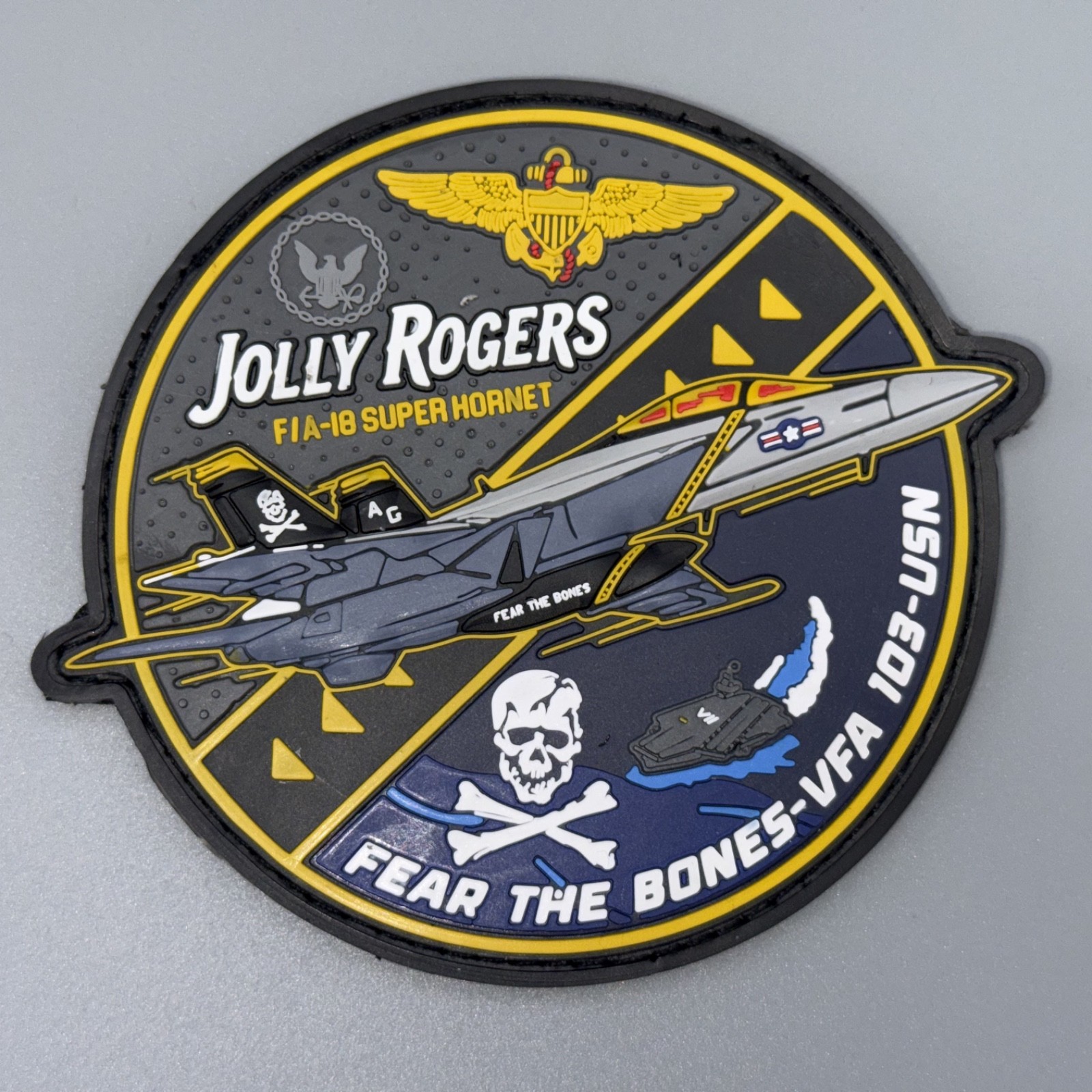U.S. Navy VFA 103-USN Patch - Jolly Rogers - F/A-18 Super Hornet - High Quality