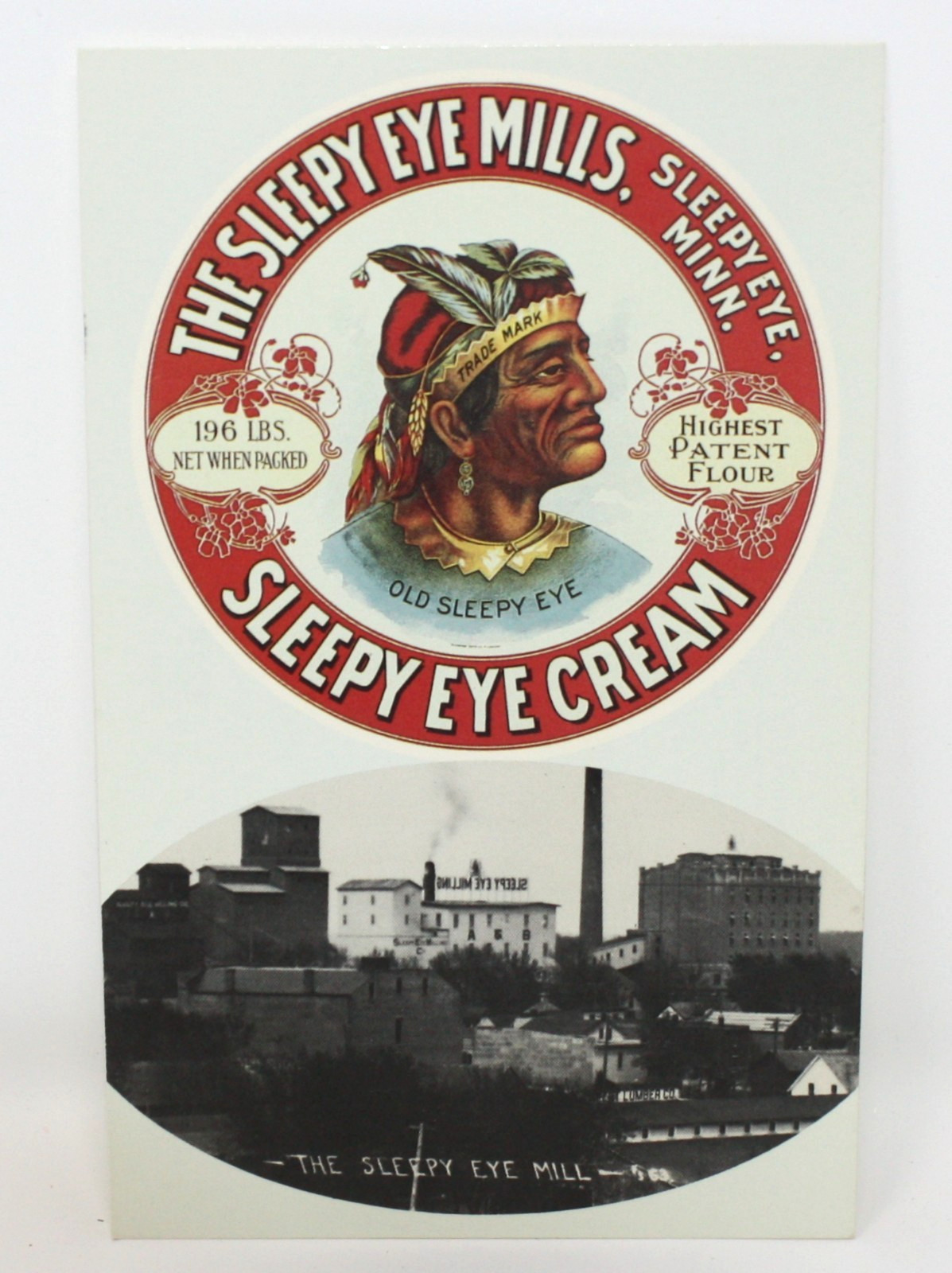 Sleepy Eye Minnesota MN Old Sleepy Eye Flour Mill Advertising Vintage Postcard