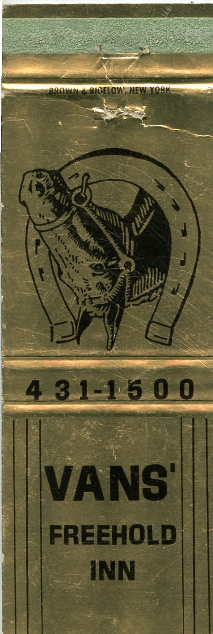 Vans Freehold Inn Matchbook