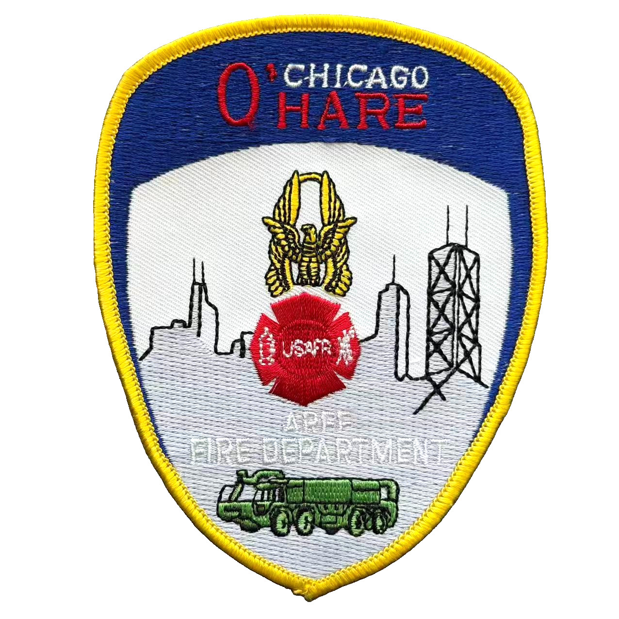 Vintage Chicago OHare Airport Fire Department Patch USAFR ARFF Military Crash Vintage Chicago OHare Airport Fire Department Patch USAFR ARFF Military Crash
