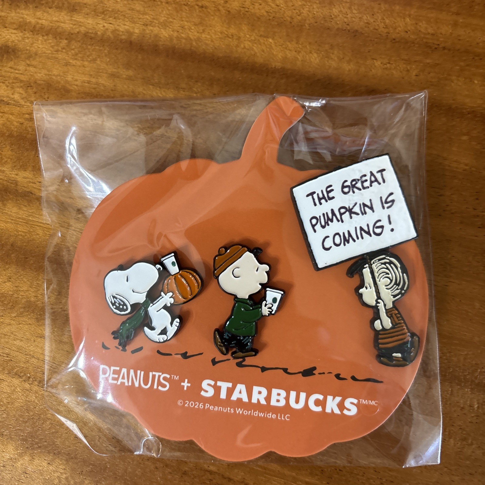 Starbucks x Peanuts Snoopy 2026 Enamel Pin Set Charlie Brown New Sealed