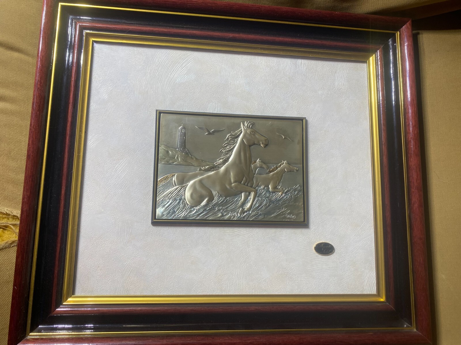 Superb Argenti Tidel Silver Bas-Relief \