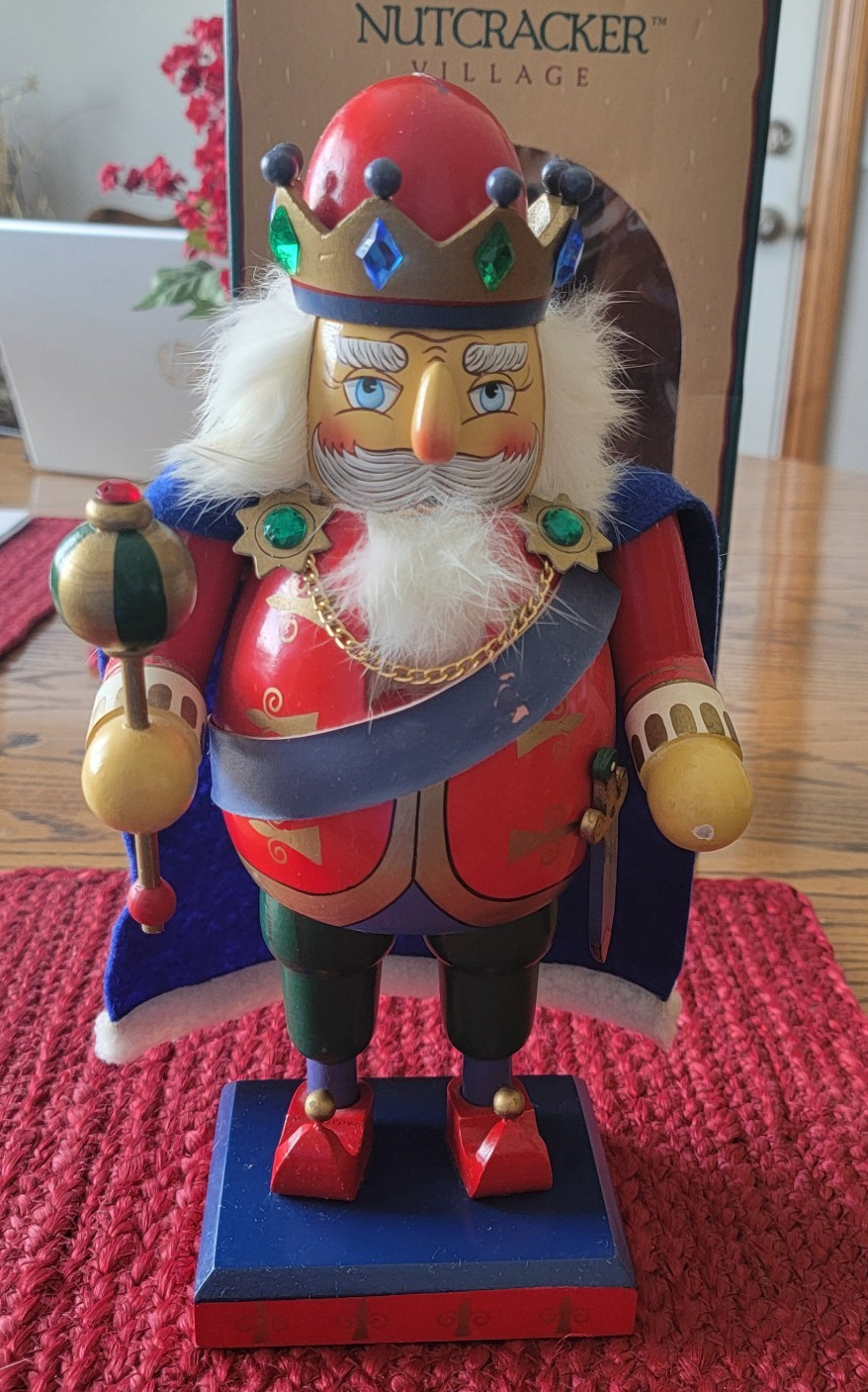 Vintage Nutcracker Village Old World Jolly King Wooden Nutcracker Vintage Nutcracker Village Old World Jolly King Wooden Nutcracker