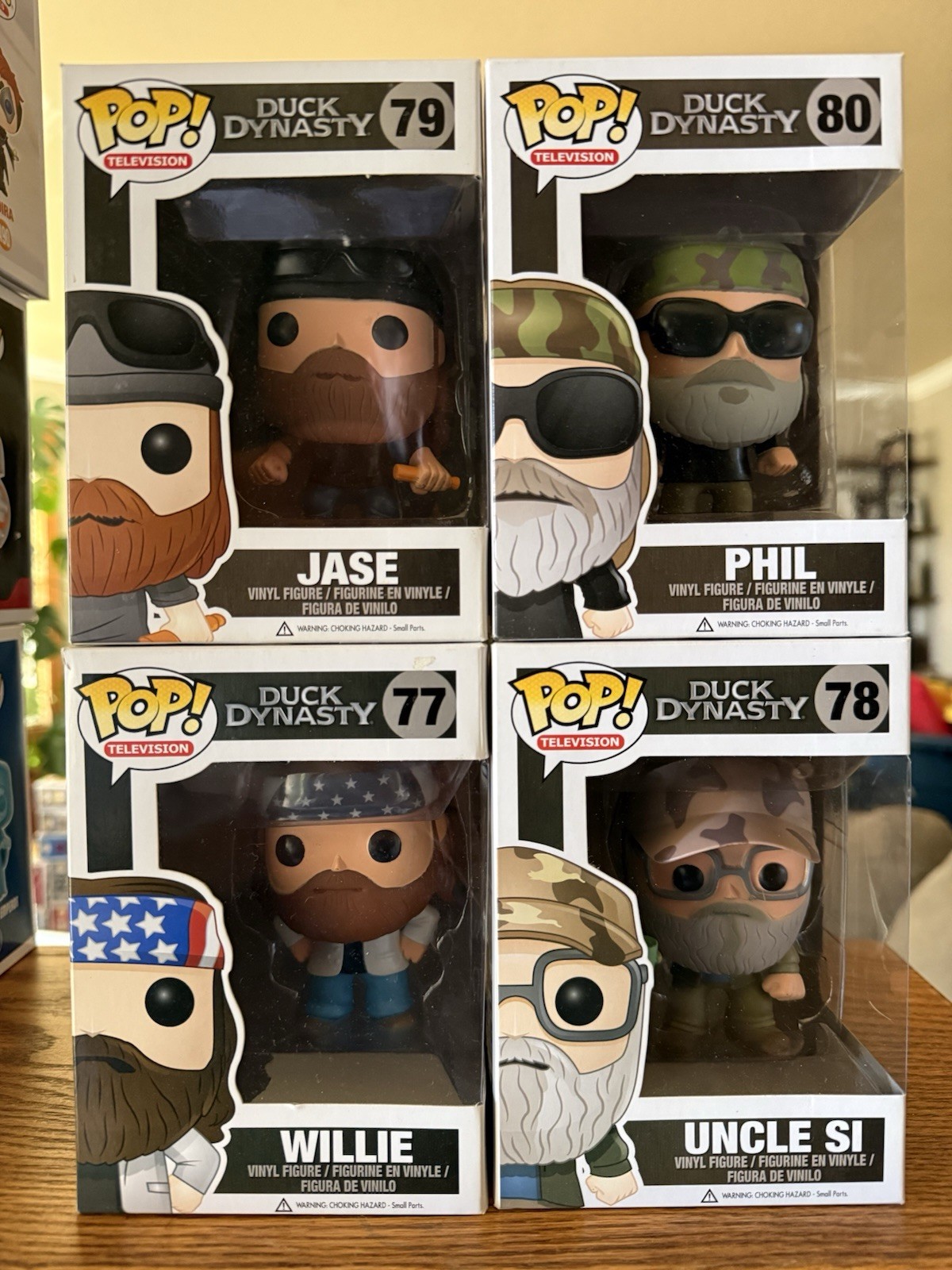 FUNKO POP DUCK DYNASTY SET - Phil Uncle Si Willie and Jase FUNKO POP DUCK DYNASTY SET - Phil Uncle Si Willie and Jase