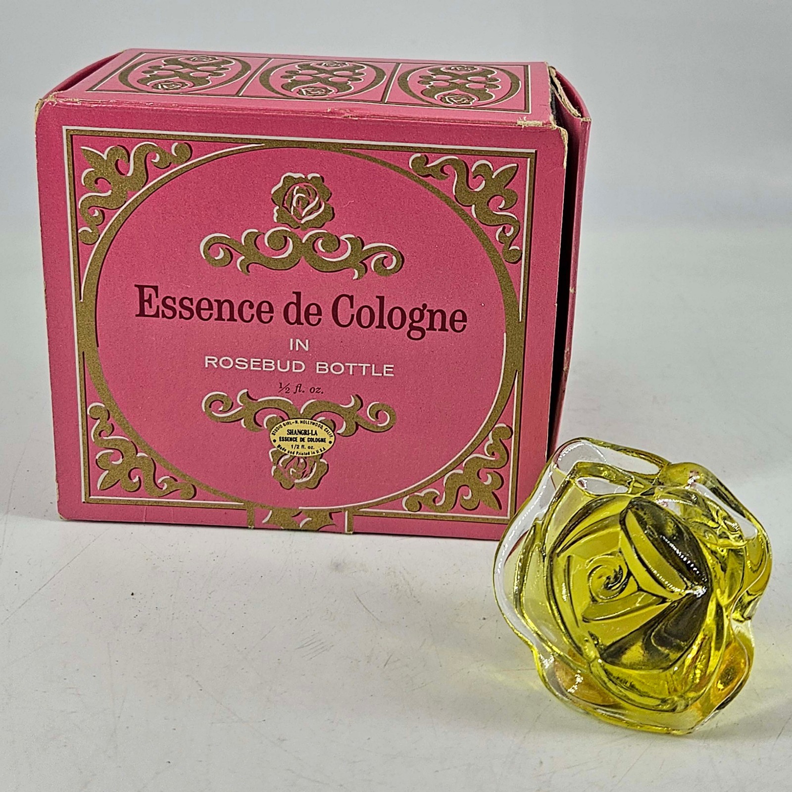 Vintage Studio Girl Rosebud bottle Essence De Cologne in original box