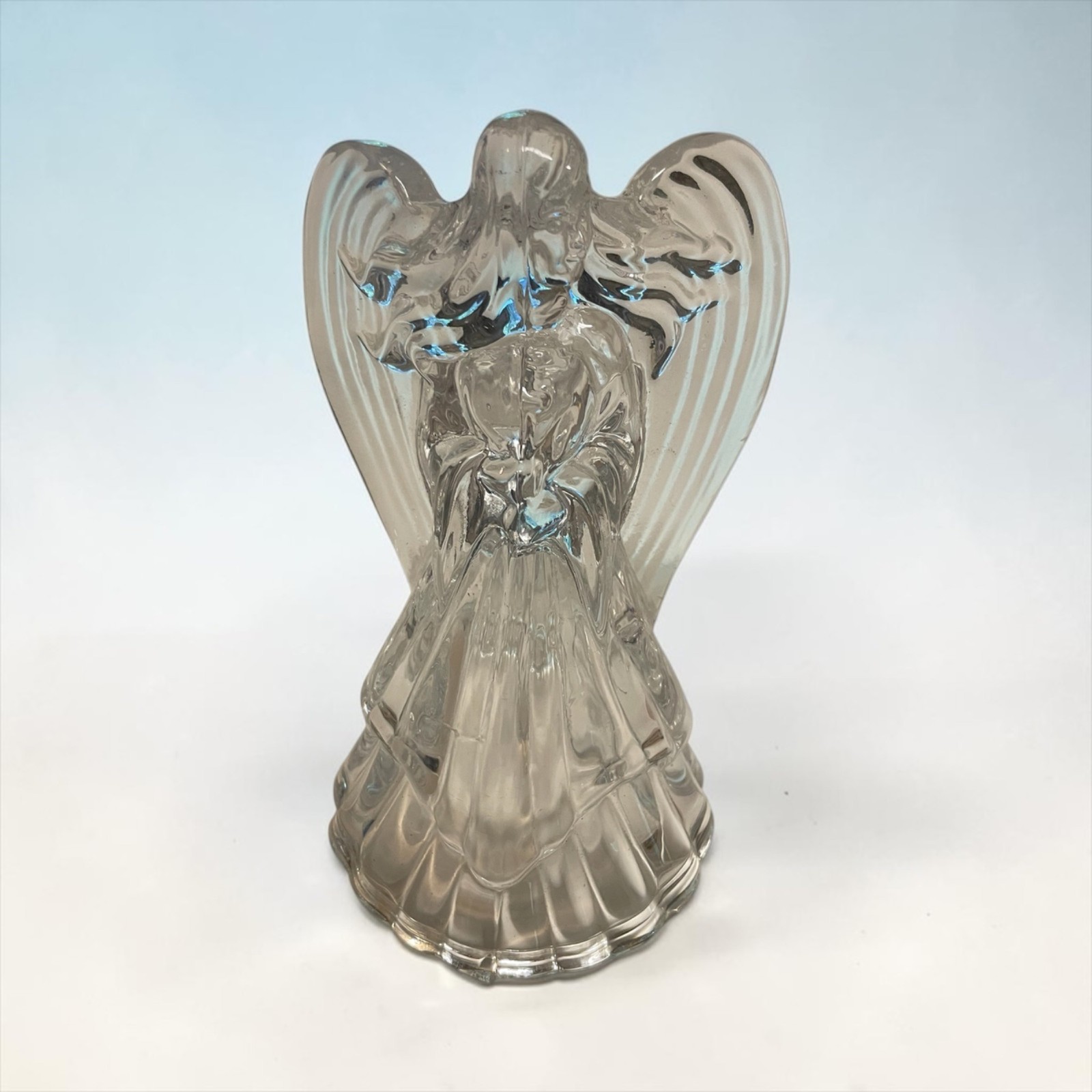 Lead Crystal Clear Glass Angel Candleholder  (OP2)