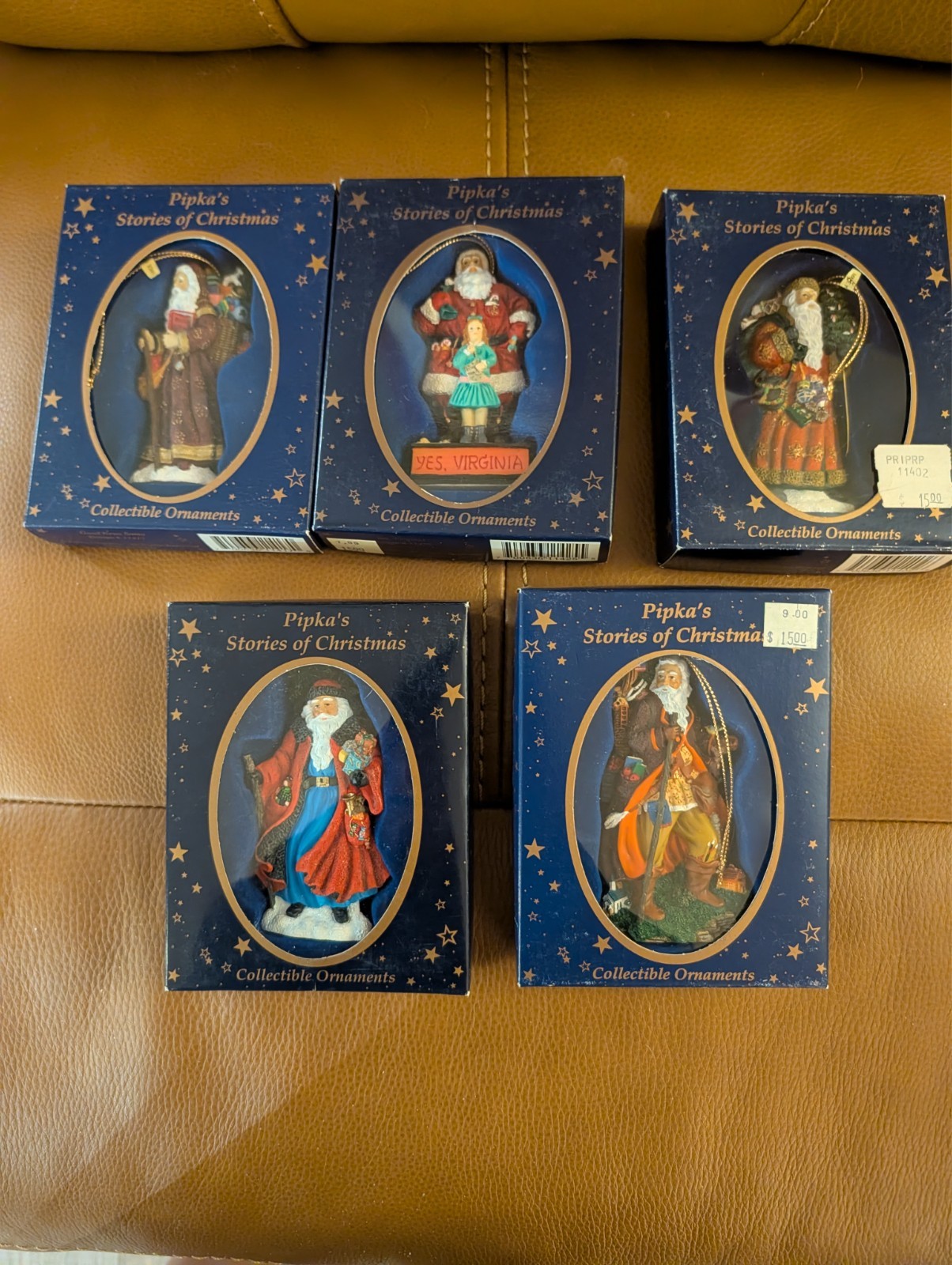 Lot Of 5 Pipka's Stories of Christmas Ornaments. Lot Of 5 Pipka's Stories of Christmas Ornaments.