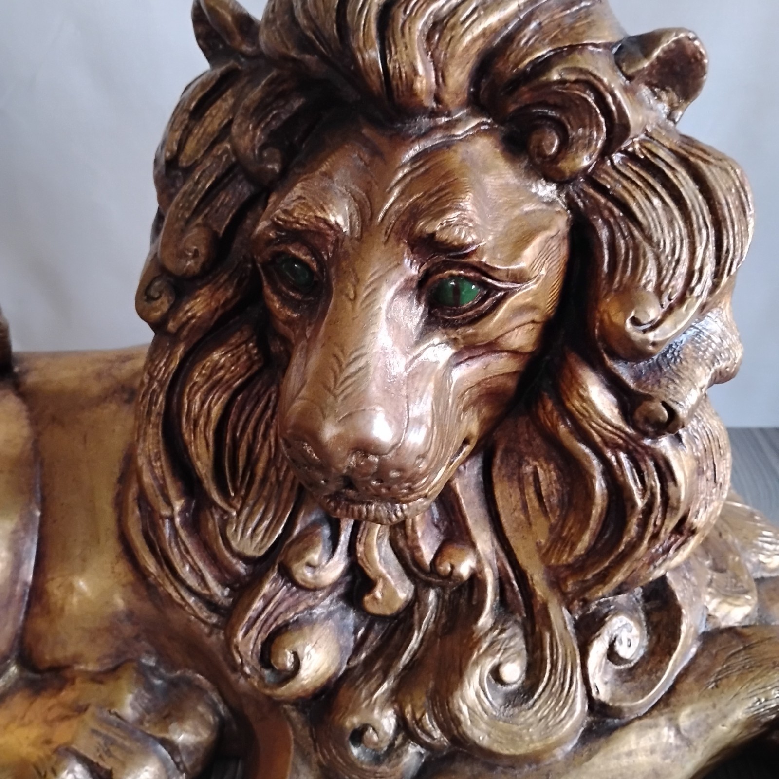 MINT Vintage Freeman McFarlin Gold Leaf Lion Statue 20\