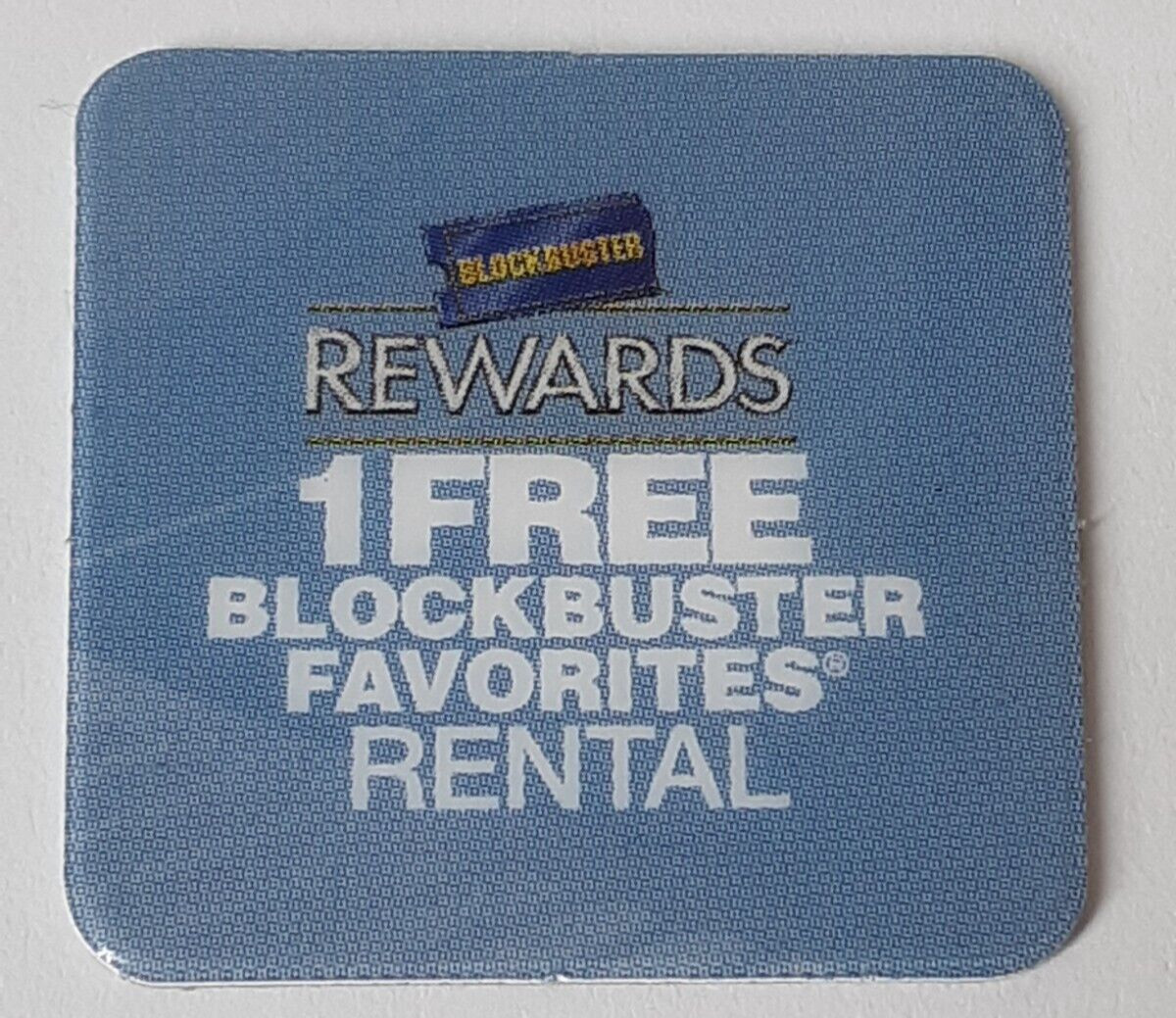 RARE 2007 Blockbuster Rewards 1 FREE FAVORITE RENTAL Card  1 1/8