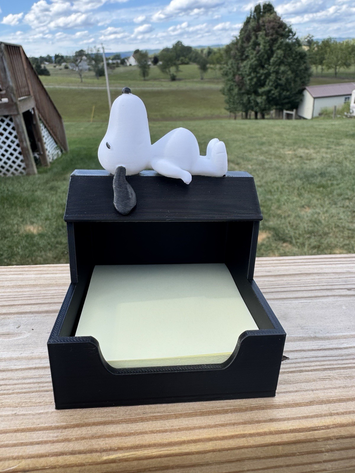 Snoopy Post It Note Holder Sticky Note 3d print