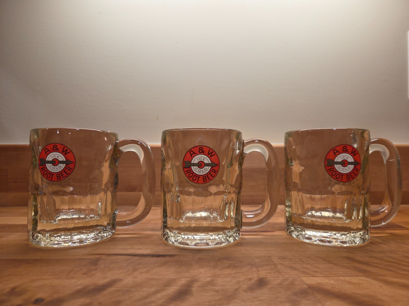 Three Vintage A&W Root Beer 4.25