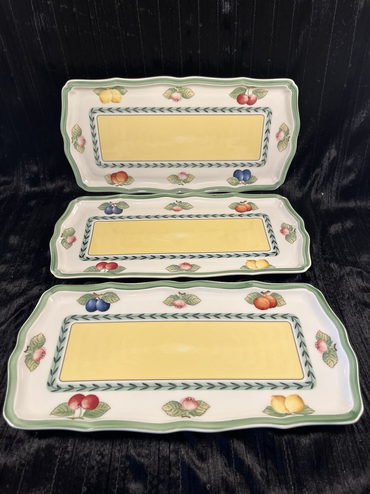 Villeroy & Boch French Garden Fleurence Sandwich Tray 13 1/2” X 6 7/8” One Tray
