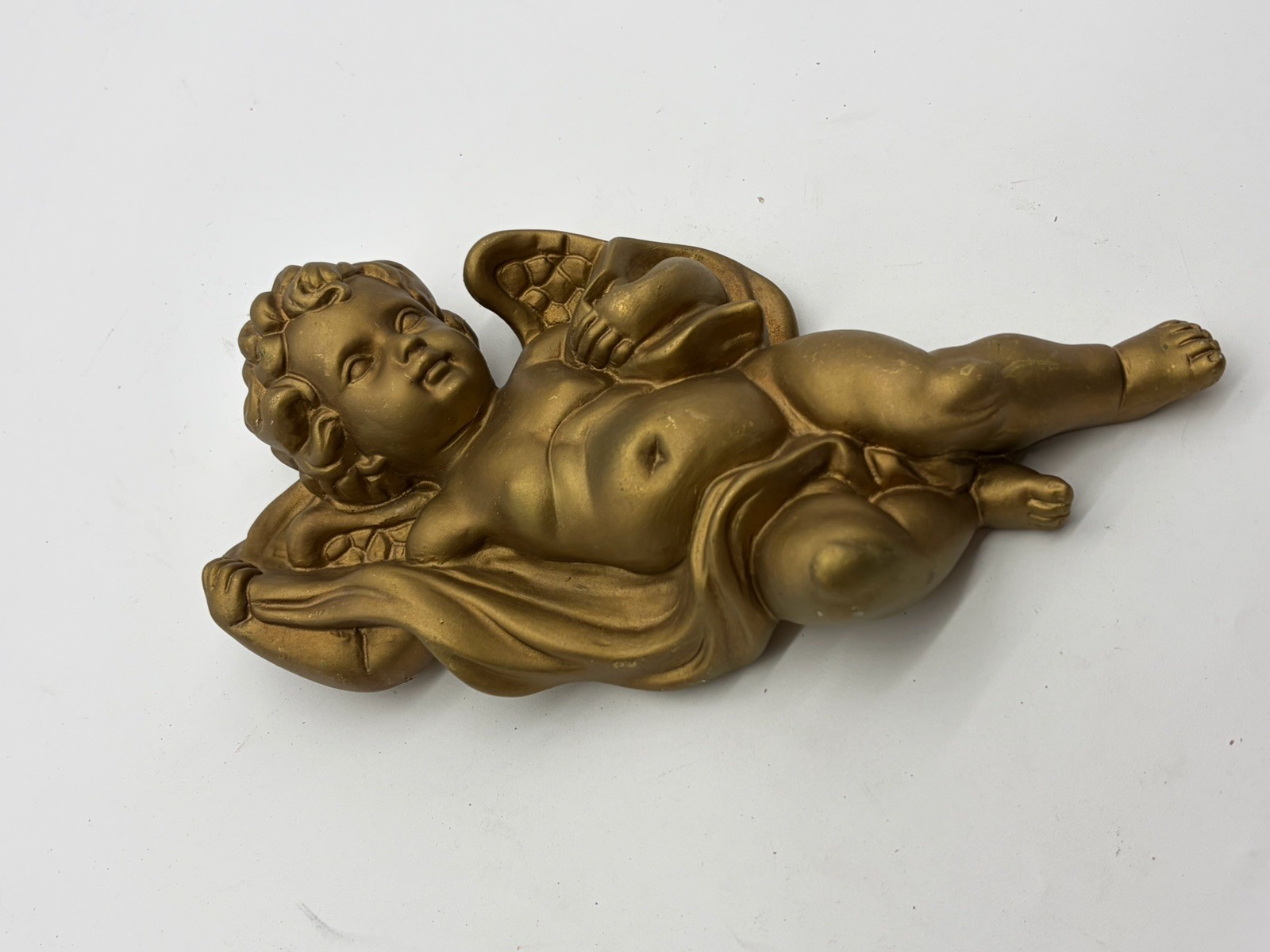 Vintage Home Decor Cherub Figurine Wall Hanging Gold Christmas 11\ Vintage Home Decor Cherub Figurine Wall Hanging Gold Christmas 11\