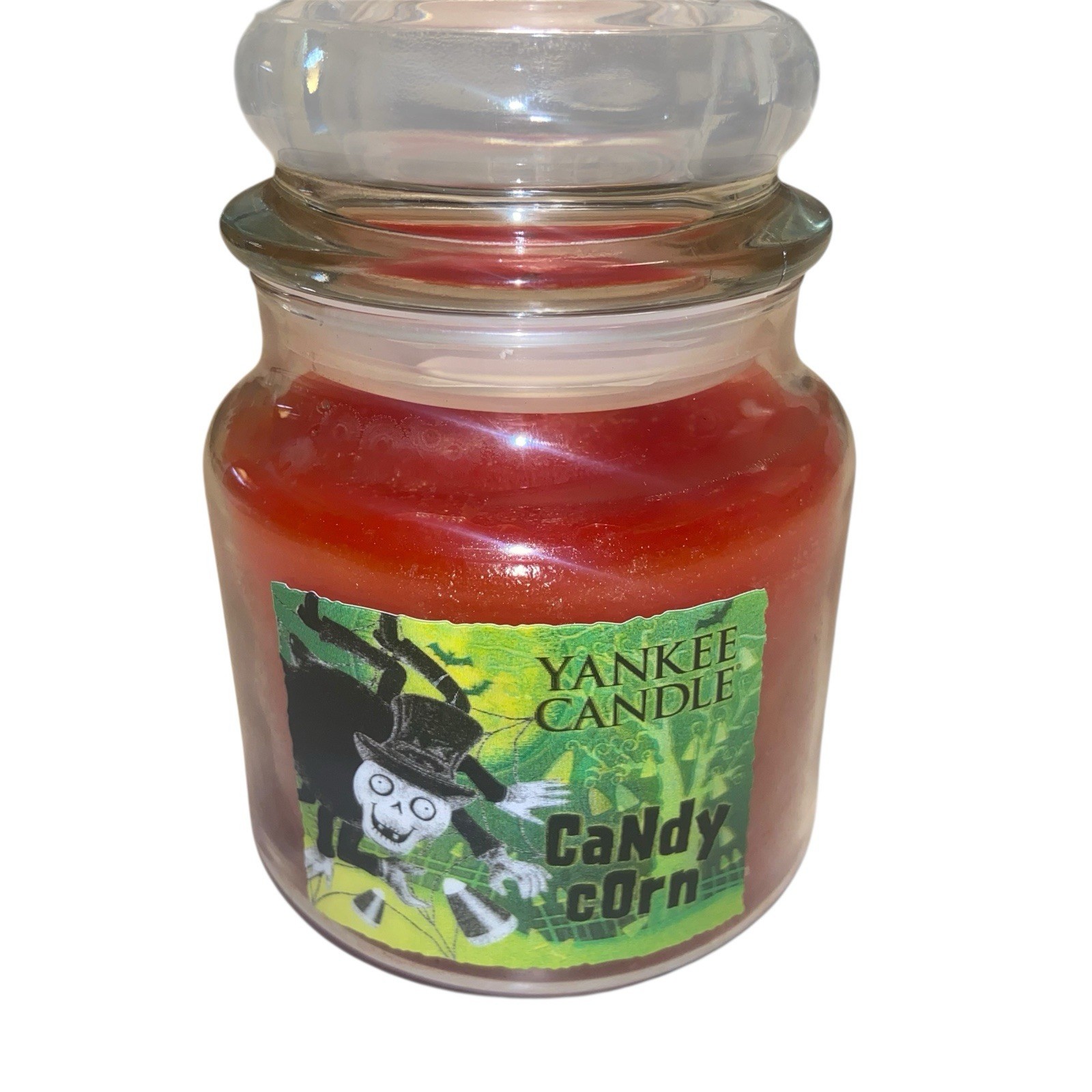 Yankee Candle CANDY CORN Boney Bunch Halloween Holographic 12.5 oz Jar Rare Yankee Candle CANDY CORN Boney Bunch Halloween Holographic 12.5 oz Jar Rare