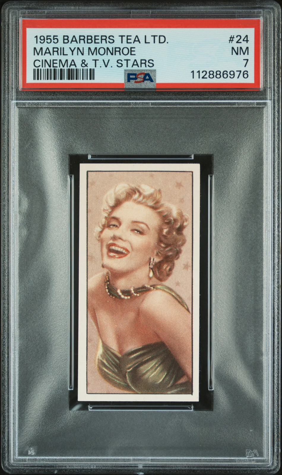 Marilyn Monroe 1955 Barbers Tea LTD. Cinema & T.V. Stars #24 PSA 7 Marilyn Monroe 1955 Barbers Tea LTD. Cinema & T.V. Stars #24 PSA 7