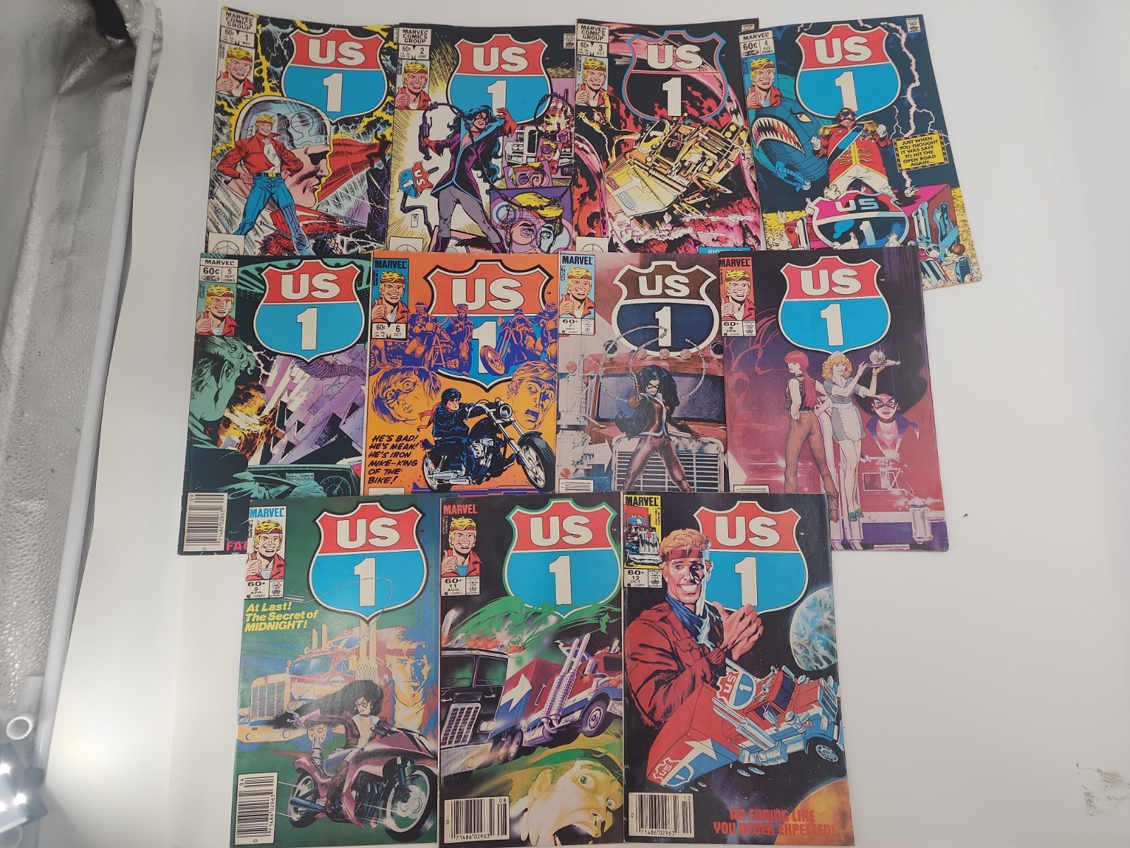 U.S. 1 #1-12 (Missing #10) Marvel 1983 Series Al Milgrom Herb Trimpe