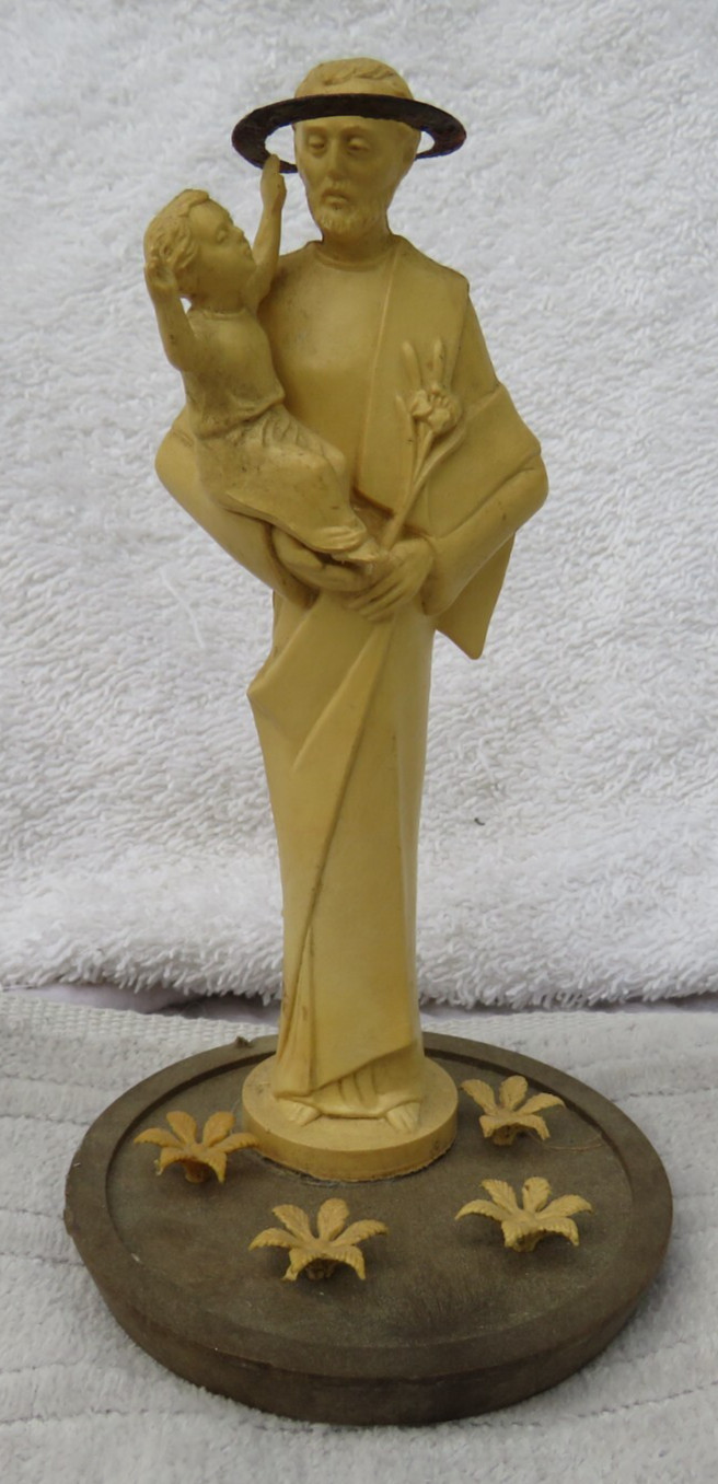 Vintage St Anthony Depose Italian Plastic Statue, Italy-No Perfect Vintage St Anthony Depose Italian Plastic Statue, Italy-No Perfect