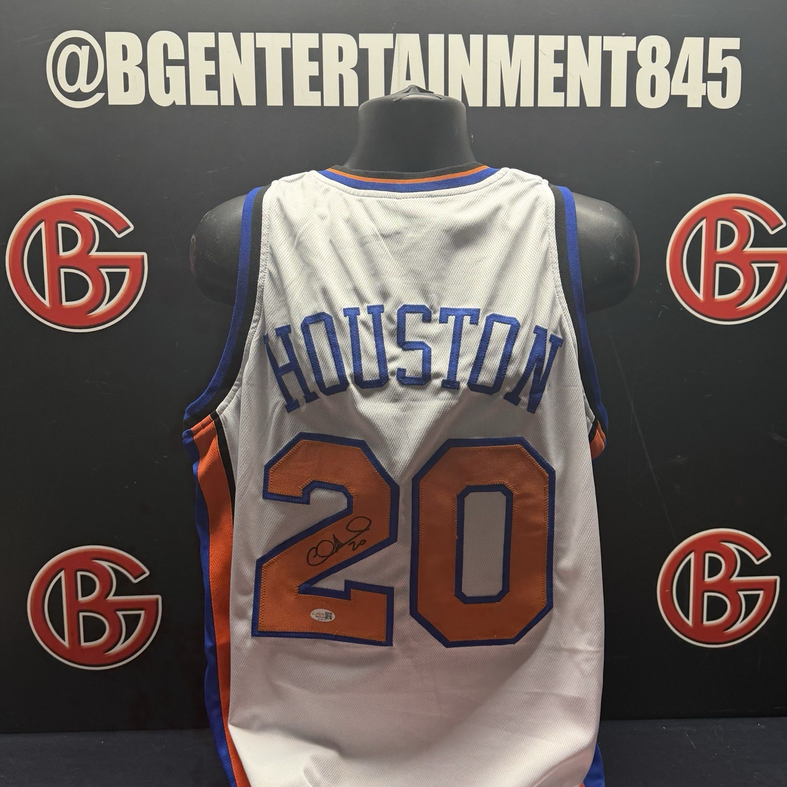 Allan Houston Signed New York Knicks Autographed Basketball Jersey AUTO JSA COA