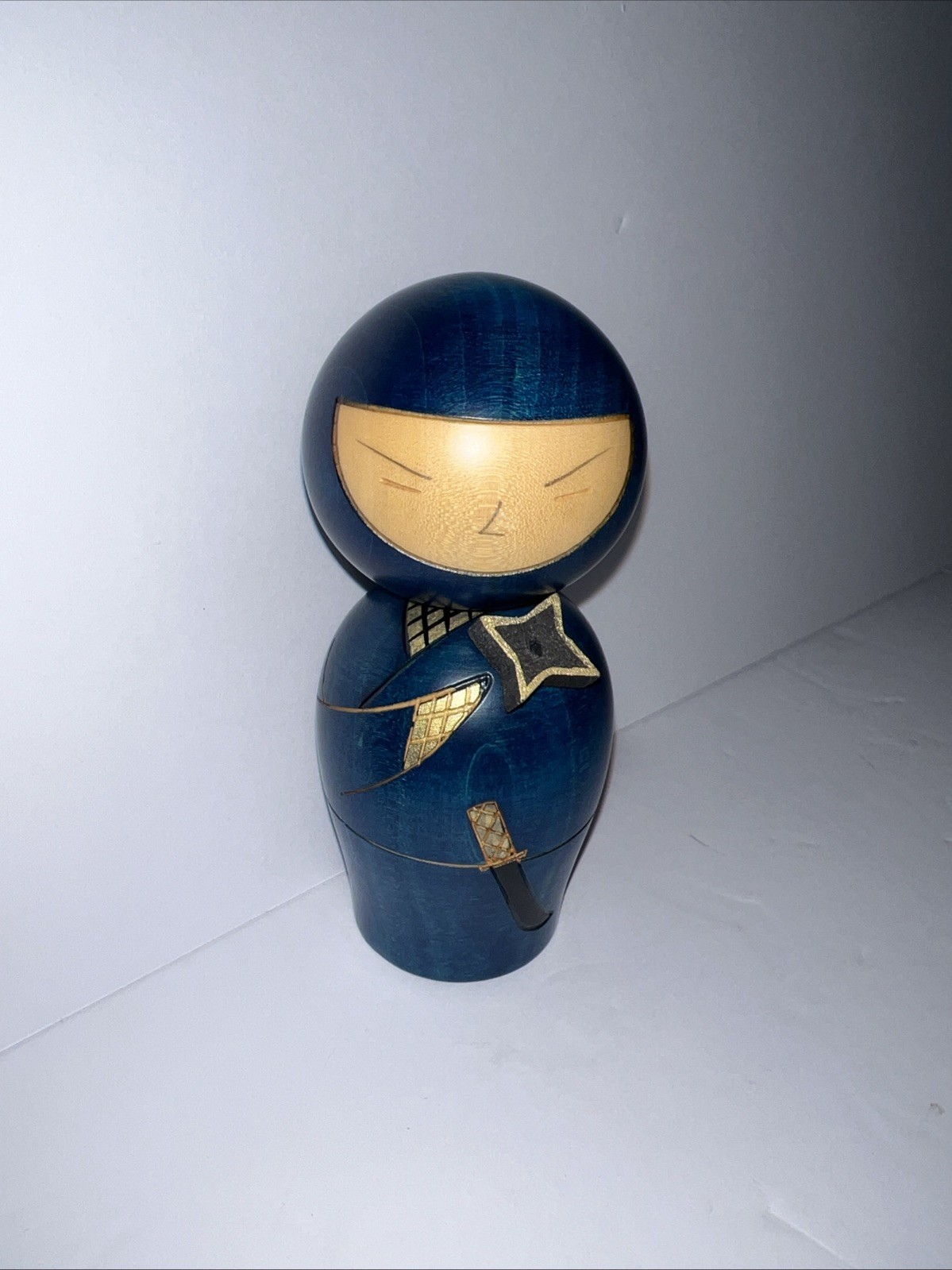 Usaburo Kokeshi Ninja Modern Creative Doll 5.71in Tall Usaburo Kokeshi Ninja Modern Creative Doll 5.71in Tall
