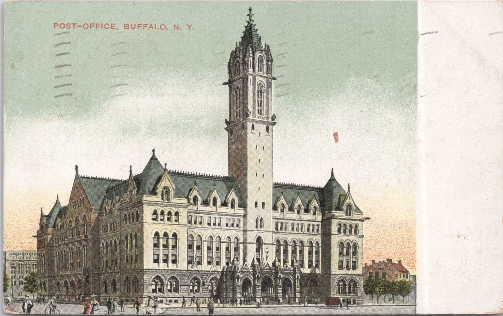 Buffalo NY Post Office 1909 Postcard 