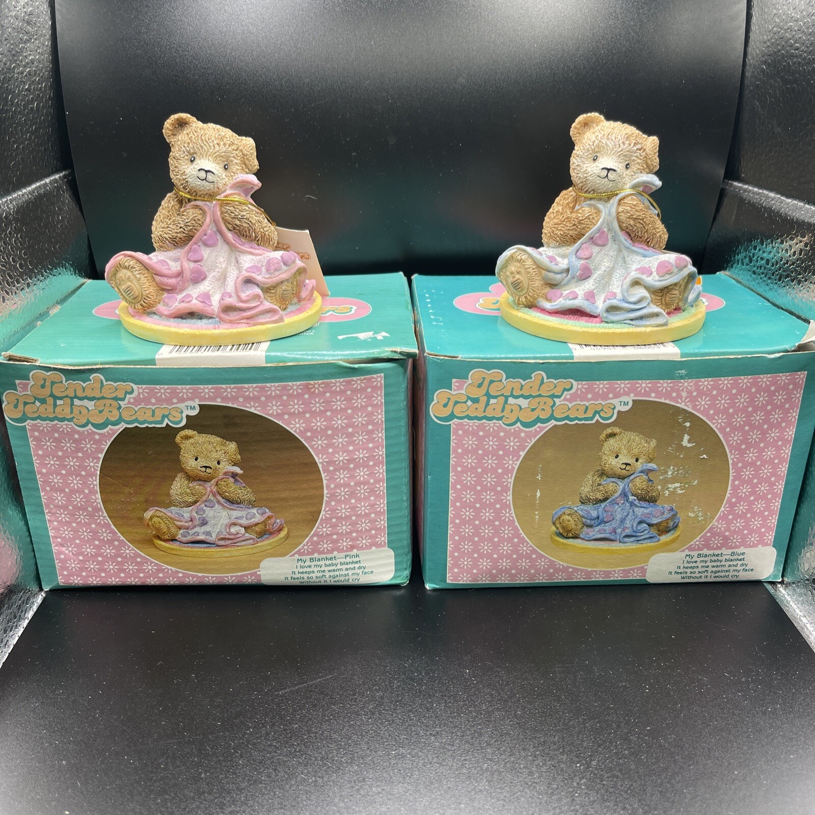 Chadwick Miller Tender Teddy Bears Collector Series My Blanket Blue and Pink Lot
